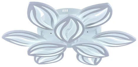 Потолочная люстра ярусная Escada 10221/9LED White (ночной режим, 220V, пульт управления, цветы)