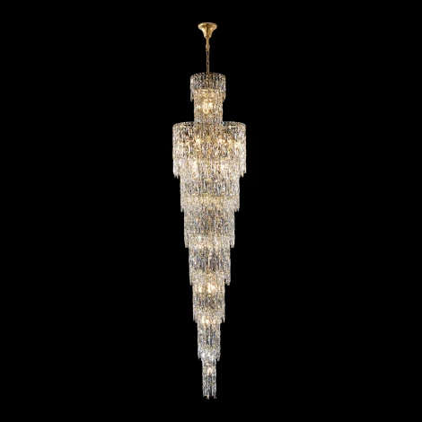 Подвесная люстра каскадная Crystal Lux ABRIL SP28 GOLD