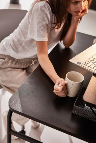 Компьютерный стол La Forma (ex Julia Grup) Foreman (Черный/ Меламин,Металл,Сталь,ДСП,Дерево)