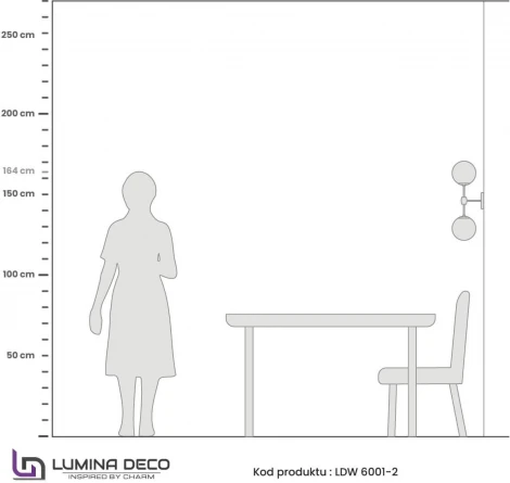 Бра Lumina Deco Zodiak LDW 6001-2 BK+WT (220V, шарики)