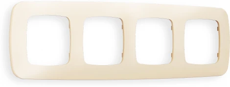 Рамка Ambrella Volt OMEGA Ecta (Бежевый матовый) 4-ая OF140334