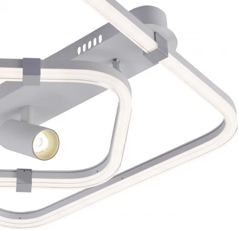 Потолочная люстра со спотом Escada Factor 10280/2LED 62+3Вт, металл/акрил, хром (регулировка яркости, 220V, пульт управления)