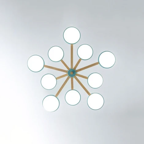 Потолочная люстра на штанге LED TURNA DBL L10 Blue ImperiumLoft Turna-Dbl01 (229091-26, Умный дом, WiFi, голосовое управление)