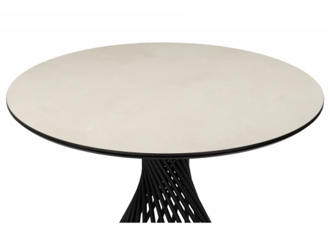 Керамический стол Вивиен 110 krater perla repose / черный 625628