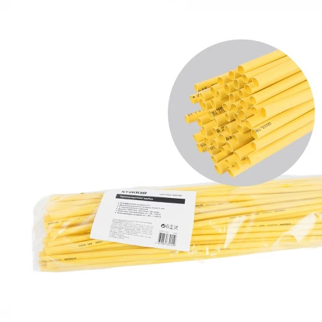 Трубка термоусадочная 5,0/2,5 мм длина 100 см. (желтый) Stekker 50264