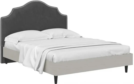 Кровать Queen II Victoria ОГОГО (арт.575742), (Ткань/Черный,Ясень Коимбра)