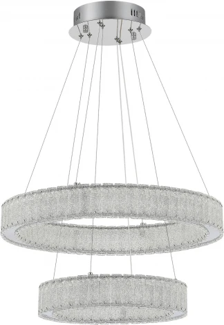 Подвесной светильник ярусный ST Luce Latozzo SL6008.103.02 Хром/Хром LED 2*50W 3000K (220V, на тросе)