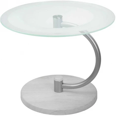 Стол журнальный Дуэт 13Н металлик/дуб дымчатый/прозр. от фабрики Mebelik