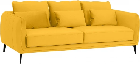 Диван Amsterdam трехместный ОГОГО (арт.583328), (Ткань/Желтый)