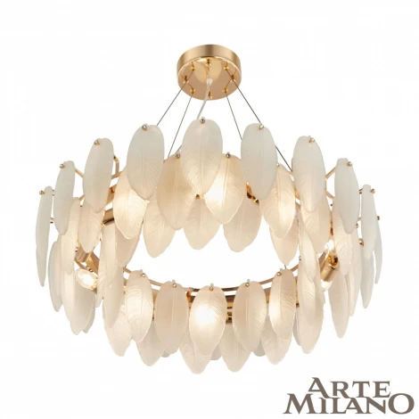 Подвесной светильник Arte Milano 4653.D750.H240.E14.12 G (220V, на тросе, перо)