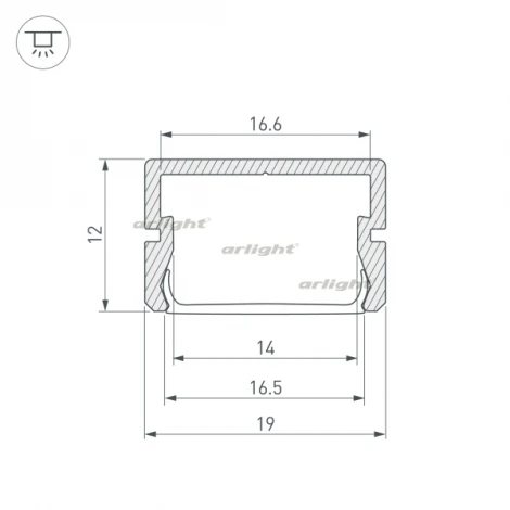 Профиль SILER-2000 ANOD (Алюминий) 025490 Arlight