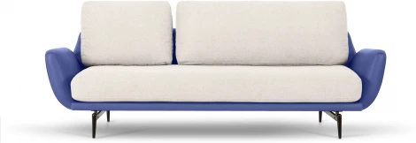 Диван Ispani трехместный ОГОГО (арт.786859), (Ткань,Экокожа/Синий,Белый)