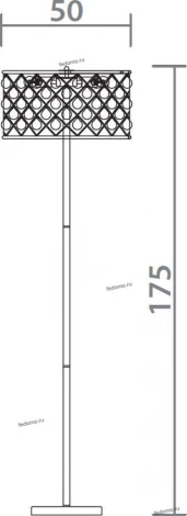 Торшер Divinare Brava 8203/01 PN-5