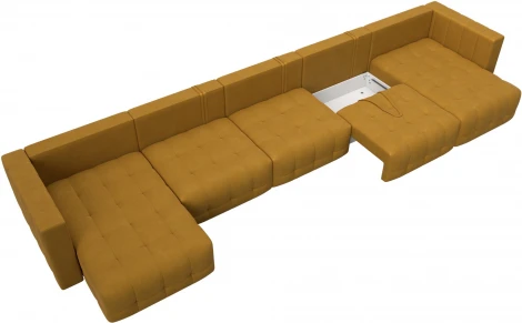 Диван П-образный Лига-052 НПБ МегаЛонг Лига Диванов (Велюр) арт.128874