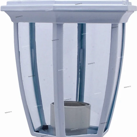 Столб уличный Horoz Leylak, 1 плафон, белый с прозрачным