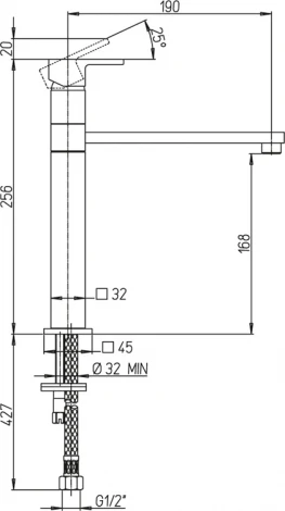 Смеситель Paini Dax-R 84CR579RSKM для кухонной мойки