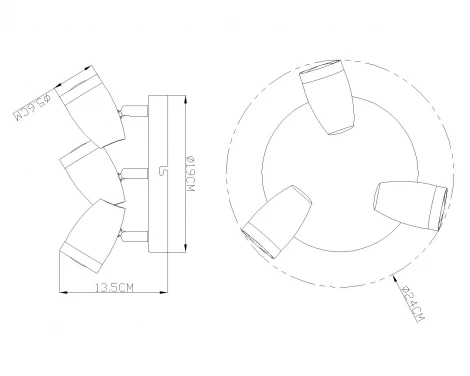 Спот Globo Minou 56109-3 (LED, 220V, круглые)