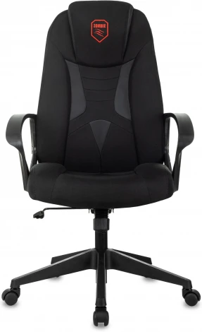 Кресло игровое Zombie 200 черный ткань/эко.кожа крестов. пластик пластик черный