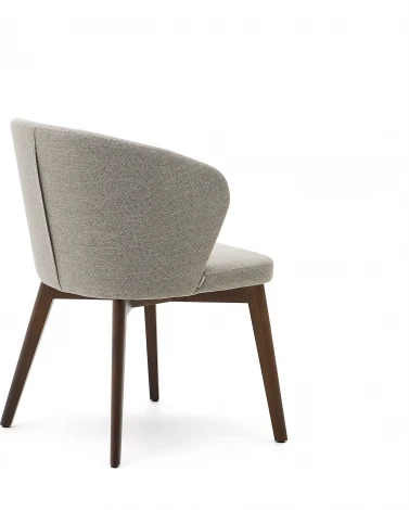 Стул Darice из коричневой синели с ножками в темной отделке La Forma (ex Julia Grup) арт.181596