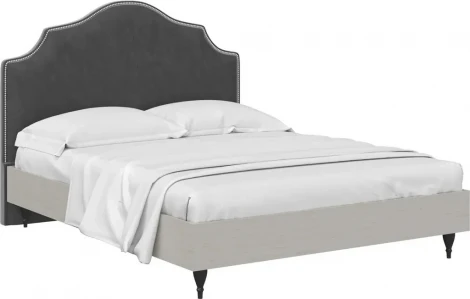 Кровать Queen II Victoria ОГОГО (арт.575776), (Ткань/Черный,Ясень Коимбра)