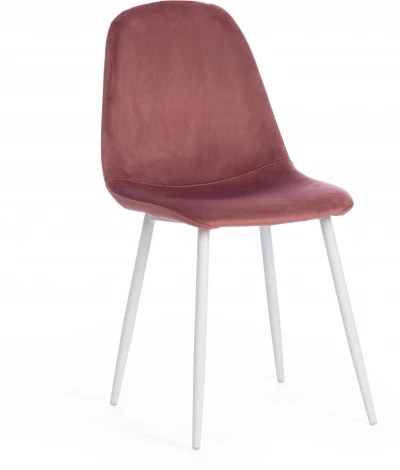 Стул BREEZE (mod. 4724) / 1 шт. в упаковке (Вельвет,Металл /Коралловый,Белый)