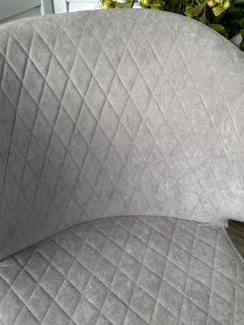 Стул M-City ХИЛТОН 360 град., цвет B22 Серый, велюр / черный каркас