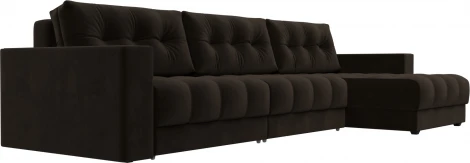 Диван угловой с декором Лига-049 НПБ Лонг Лига Диванов (Велюр) арт.128298