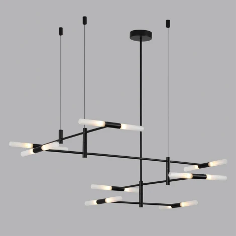 Потолочная люстра на штанге Odeon Light Defance 4307/16 черный/акрилл/металл IP20 G9 40W *16 180° 220V