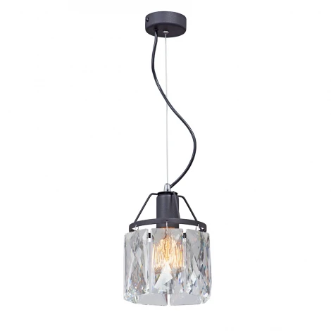 Подвесной светильник Vitaluce V5289-1/1S (220V, хрусталь, на тросе, круглые)