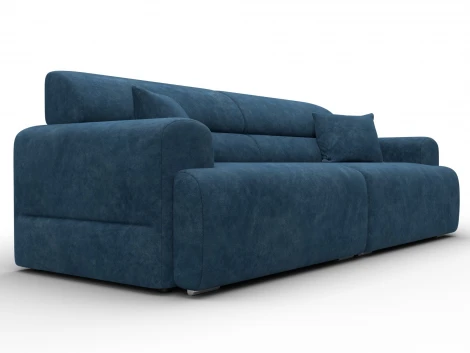 Диван прямой Лига-109 НПБ (ДСП,Фанера,Велюр/Синий) Лига Диванов 136484