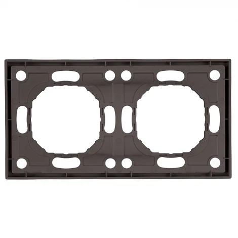 Рамка на 2 поста (антрацит, soft touch) Stekker Эмили 49937