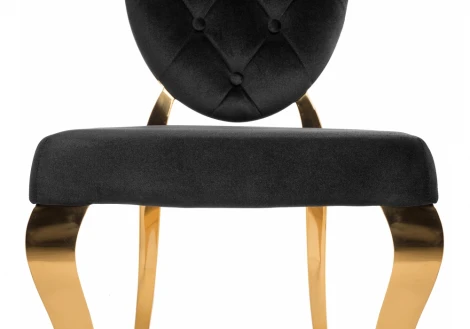 Стул Woodville Odda черный / золотой 11643