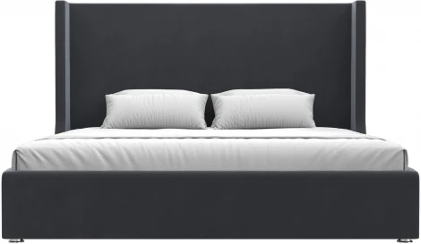 Кровать интерьерная Ларго 200 (Серый/Велюр) Лига Диванов арт.120748