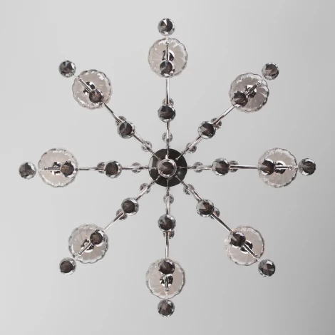 Подвесная люстра Eurosvet Brezza 10107/8 хром/дымчатый хрусталь Strotskis