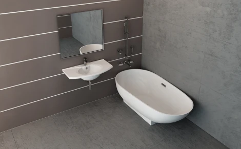 Раковина Цвет и Стиль Техно 85 с полотенцедержателем