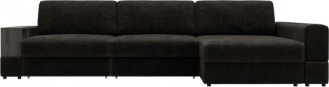Диван угловой с полкой Лига-055 НПБ Лонг угол универсальный Лига Диванов (Велюр) арт.129120