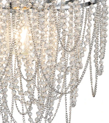 Подвесная люстра Escada 10173/1S E27*60W Chrome (220V, хрусталь, на проводе, круглые)