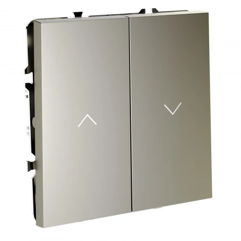 Выключатель встраиваемый Voltum S70 для жалюзи 10А, (шелк)