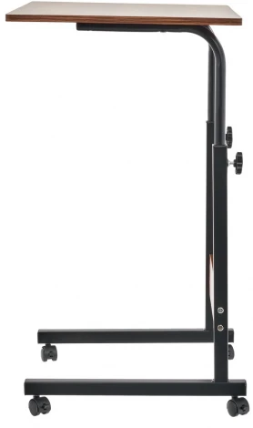 Стол многофункциональный на колесах, 60x40 см, «РОЛЛ», 2 ножки, регул.высота, мдф, металл, тёмн. дерево, черный Bradex Home РОЛЛ TD 0731