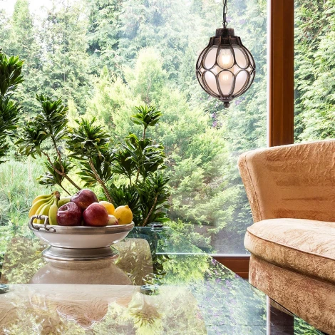 Уличный светильник подвесной Maytoni Via O024PL-01G (220V, на цепи, шар, IP44)