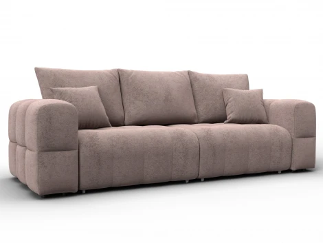 Диван прямой Лига-110 НПБ (ДВП,ДСП,ЛДСП,Брус,Фанера,Велюр/Бежевый) Лига Диванов 136510