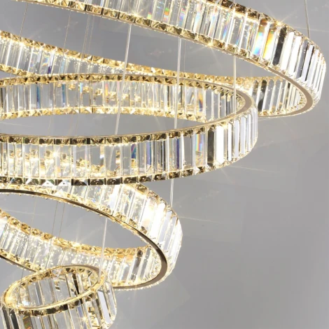 Подвесная люстра ярусная большая в виде спирали Odeon Light Vekia 5015/260L (LED, 220V, на тросе, спираль)