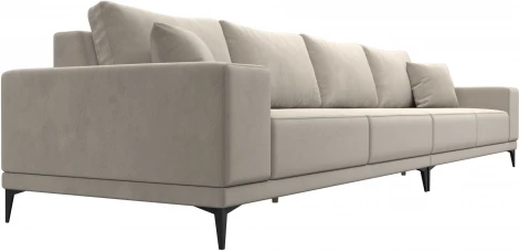 Диван прямой Льюес Лонг (Бежевый/Микровельвет) Лига Диванов арт.122389