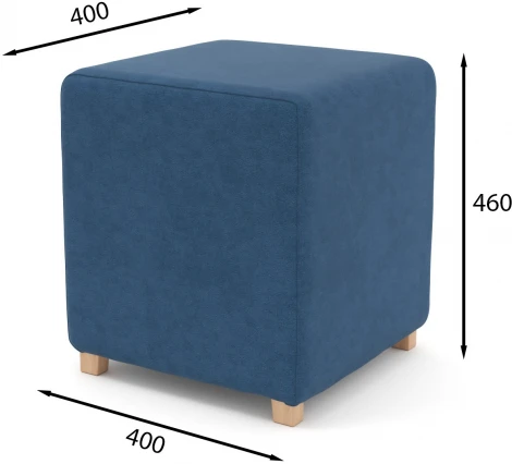 Пуф Arsko Мозли 1 синий велюр