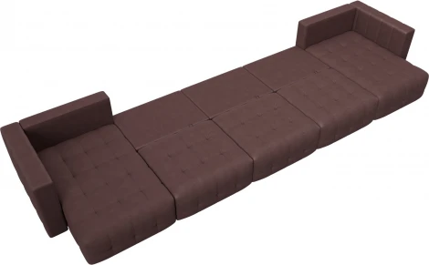Диван П-образный Лига-052 НПБ МегаЛонг Лига Диванов (Замша) арт.128880