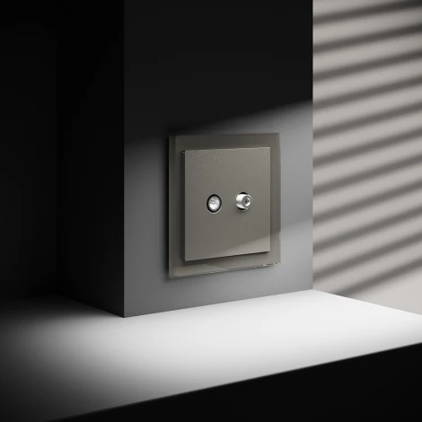 Розетка телевизионнная оконечная TV+SAT (шелк) Voltum S70 VLS060404