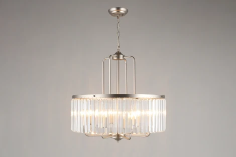 Подвесная люстра Borno OML-66013-08 (220V, хрусталь, на цепи)