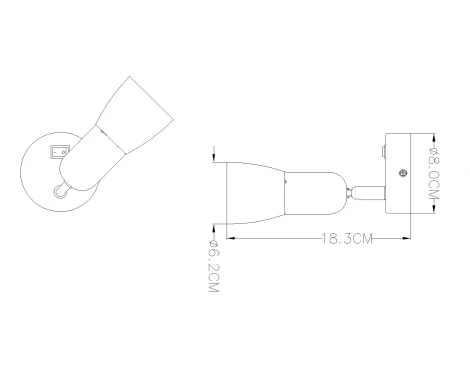 Спот Globo CATHY 5453-1 (220V, выключатель, круглые)