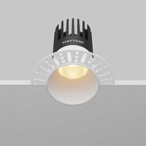 Встраиваемый светильник под гипсокартон Maytoni Dip DL122-15W-2.7K-TRS-W (LED, 220V, круглые)
