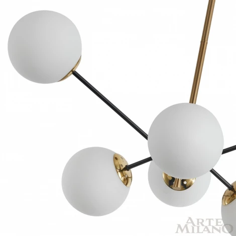 Потолочная люстра на штанге Arte Milano 279808/6 BK/GD (220V, шарики)